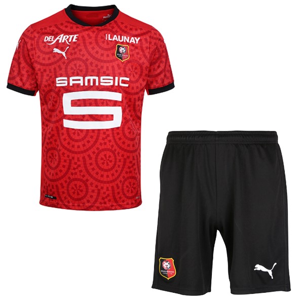 Trikot Stade Rennais Heim Kinder 2020-21 Rote Fussballtrikots Günstig